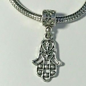 Sterling Silver Plated Dangling Charm Bead For European Style Chain Bracelets